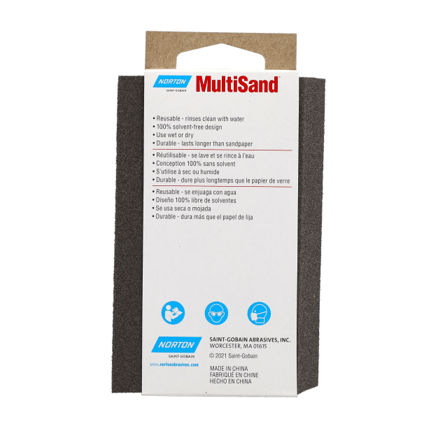 Norton MultiSand Dual Angle Abrasive Sponge - 4 7/8 X 2 7/8 X 1 - Packaged