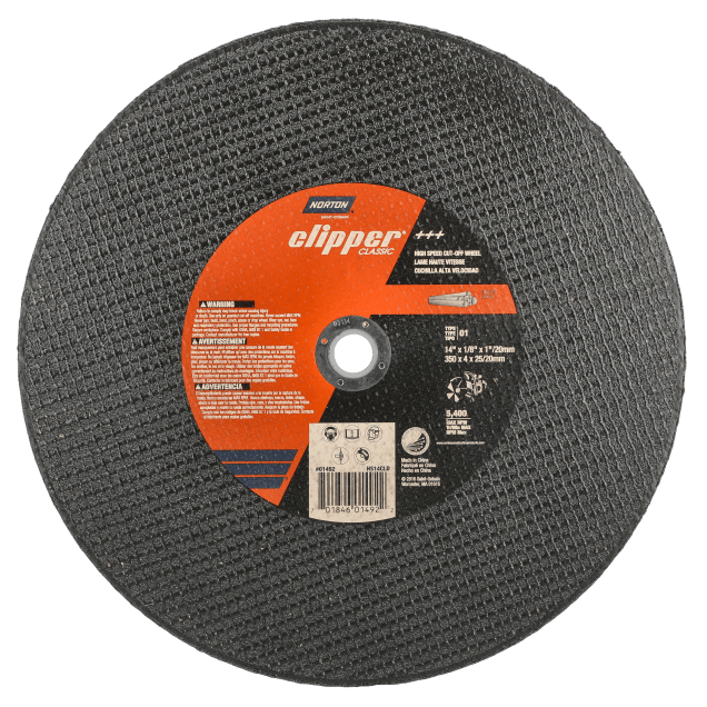 Norton Clipper Classic High-Speed Saw Cut-off Wheel - Type 01 -14 X1 8 X 120 mm