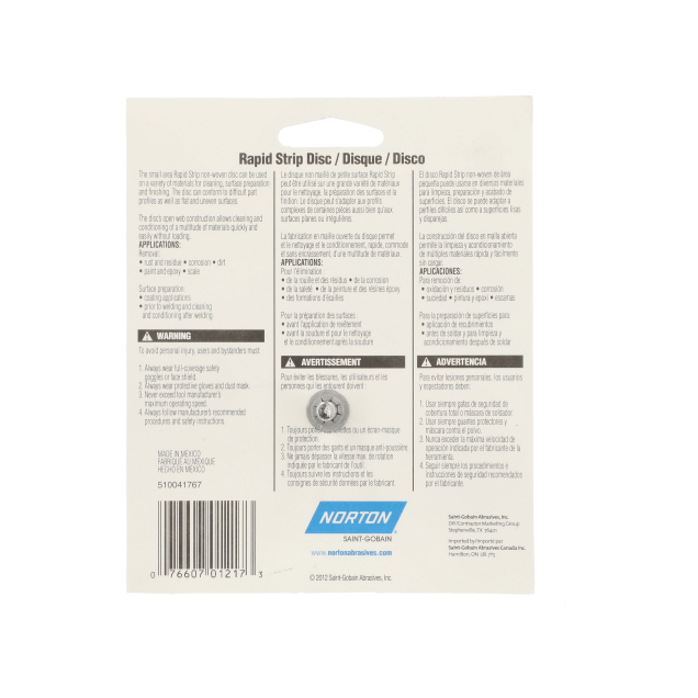 Norton Rapid Strip Rapid Strip SC Coarse Grit Non-Woven Spindle-Mounted Wheel - 4 x 1/2 "