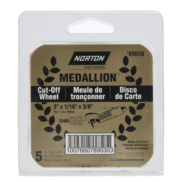 Norton Medallion Cut-Off Wheel - SGZ 46 T BNA Type 01-41 Packaged