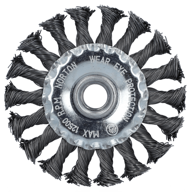 Norton Clipper Classic Twist Knot Wire Wheel Brush - Carbon/Steel