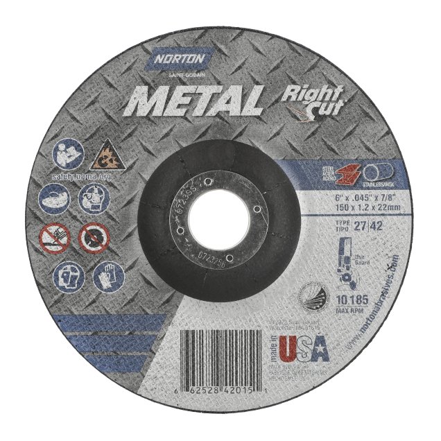 Norton Metal RightCut Depressed Center Wheel - Type 27/42