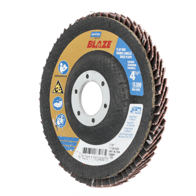 Norton Blaze R980P Ceramic Alumina Flap Disc - Type 29 Conical Fiberglass Back