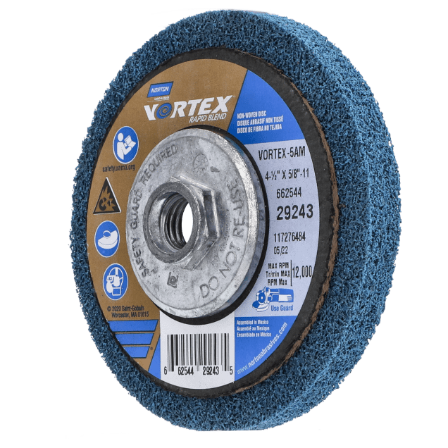 Norton Vortex Rapid Blend Non-Woven Depressed Center Discs - Medium