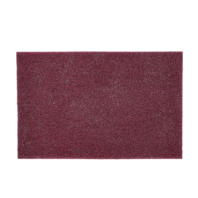 Norton Bear-Tex Non-Woven Hand Pad - 6 x 9 - Maroon General Purpose - Very Fine Aluminum Oxide