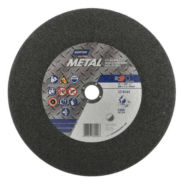 Norton Metal Chop Saw Cut-off Wheel - 64 x 1 - Type 01