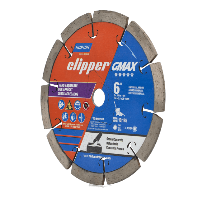 Norton Clipper GMAX Diamond Blade - 6" - Hard Aggregate