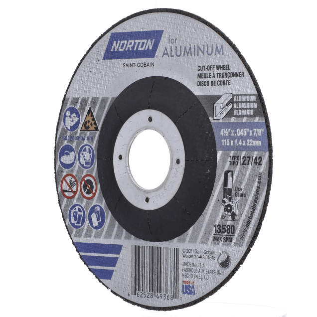 Norton ALU Depressed Center Wheel for Cutting - Type 27/42