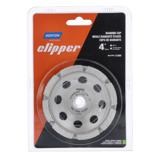 Norton Clipper Classic Single Row Diamond Cup Grinder Blade
