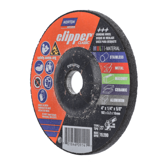 4 x 1/4 In. Clipper Classic Multi-Material Depressed Center Grinding Wheel