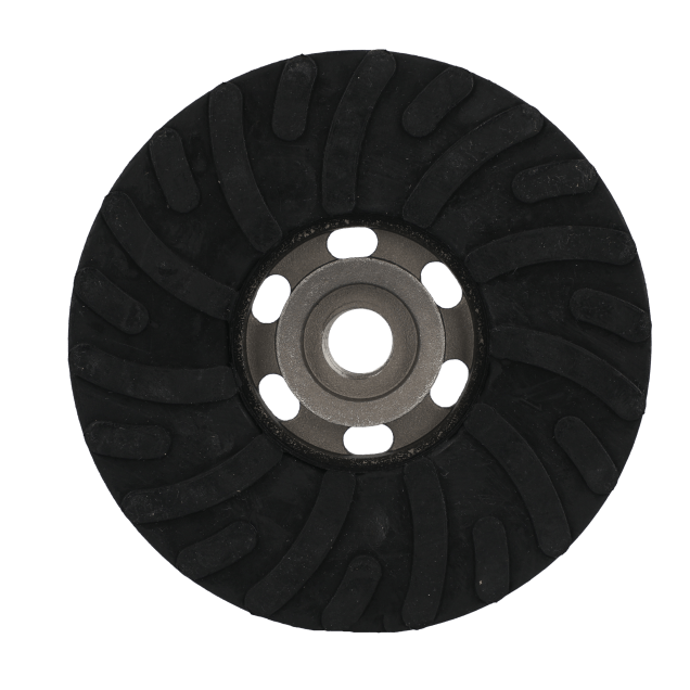 Norton Merit Spiral Cool Pad - Air-Cooled Rubber Back-Up Pad For Fiber Discs - 5" x 5/8-11"