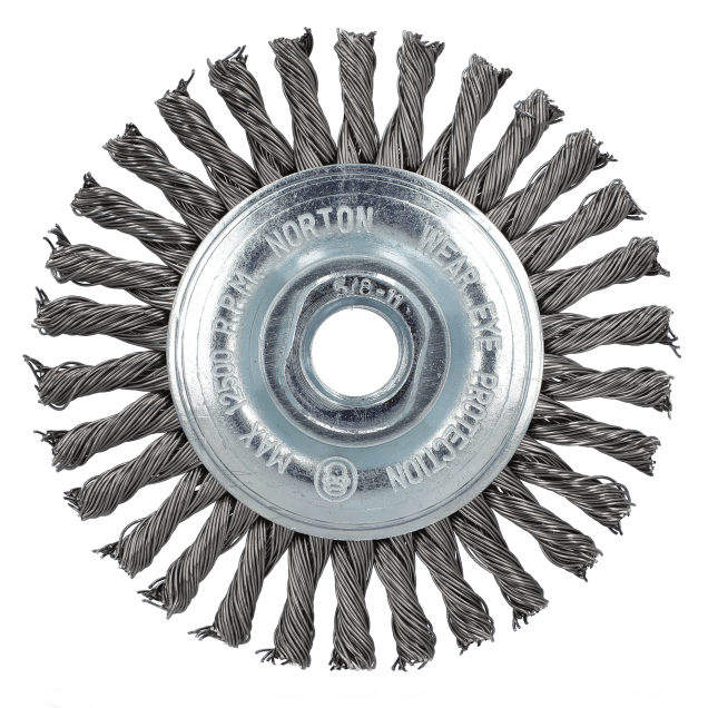 Norton Clipper Classic Twist Knot Wire Wheel Brush - Stainless Steel