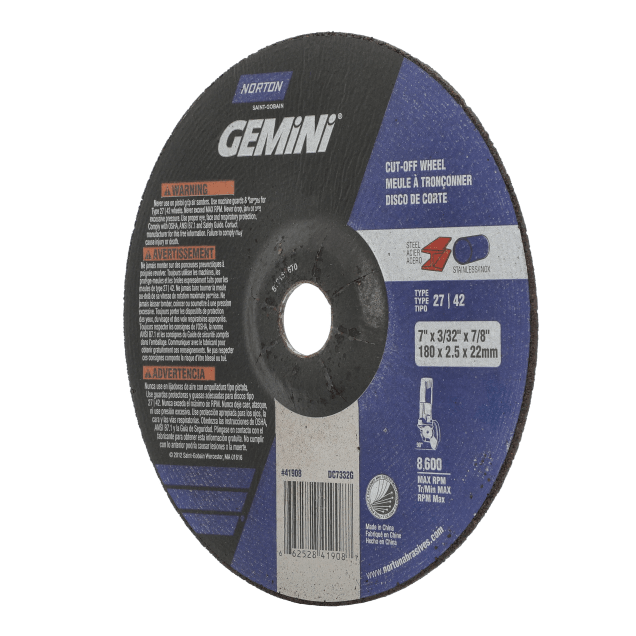 Norton Gemini RightCut Depressed Center Wheel - Type 27/42