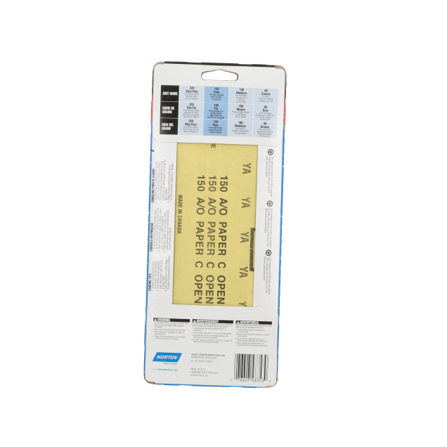 Norton MultiSand - Clamp & Sand for 1/2 Sheet Sanders - 4 1/2 x 11 - 150 Grit - Handy Pack
