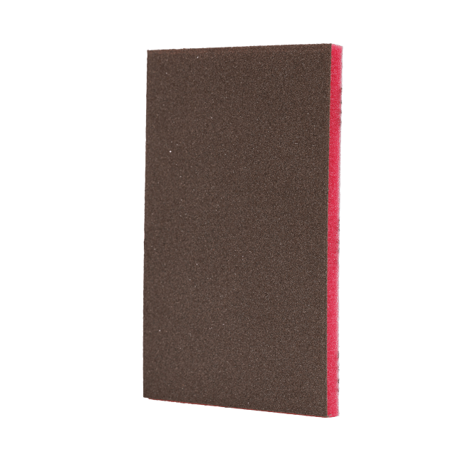 Norton Hook & Loop Abrasive Sponge - Very Fine - 150 Grit - 3" x 4" x 5mm - Red