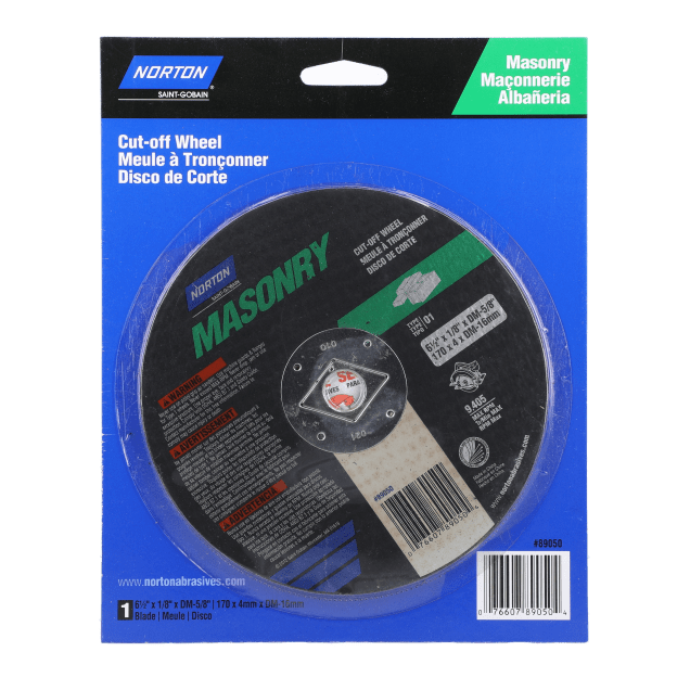 Norton Masonry Circular Saw Cut-off Wheels - Type 01 - Packaged