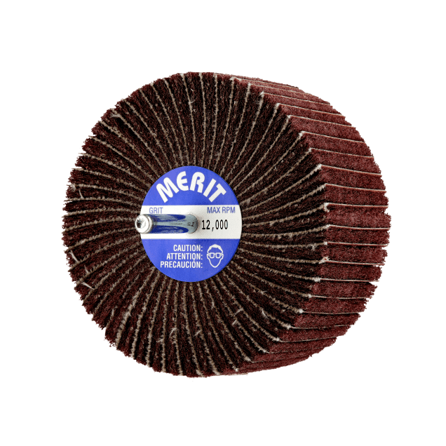 Merit A/O Interleaf Flap Wheels - with 1/4” Steel Shank - Fine Grit