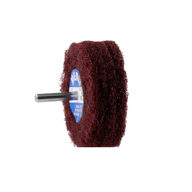 Merit Aluminum Oxide Non-Woven Disc Wheel - with 1/4” steel mandrel