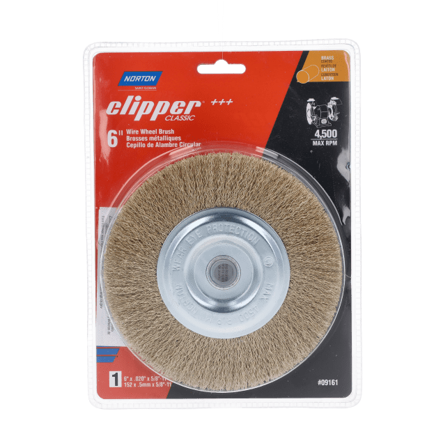 Norton Clipper Classic Crimped Wire Bench Wheels - Brass