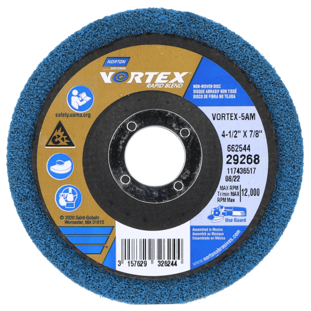Norton Vortex Rapid Blend Non-Woven Depressed Center Discs - Medium