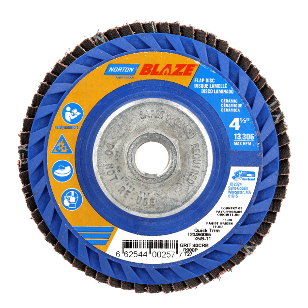 Norton Blaze CA Arbor Thread Plastic Flat Flap Disc | Norton
