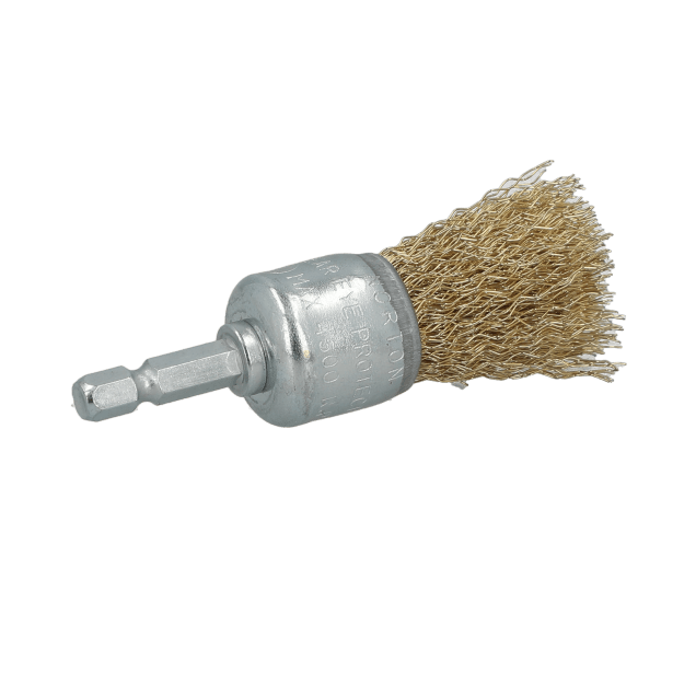 Norton Clipper Classic Crimped Wire End Brush - Brass