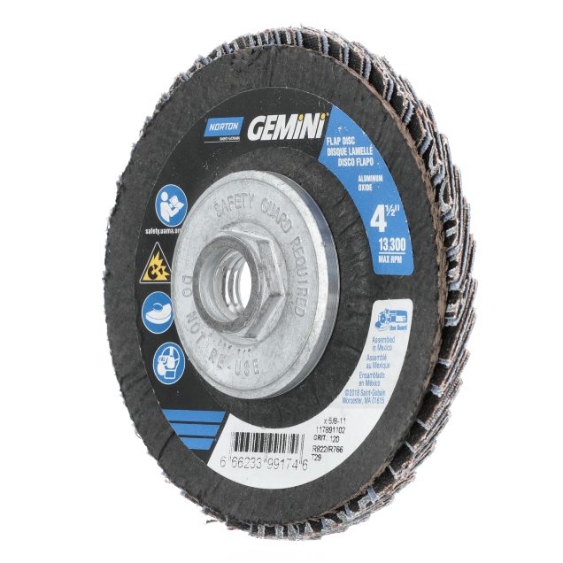 Norton Gemini R766 Aluminum Oxide Flap Disc - Type 29 Conical Fiberglass Back
