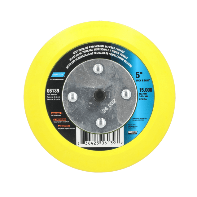 Medium Tapered Back-Up Pads for Dual Action/Random Orbital Sanders for Paper Discs