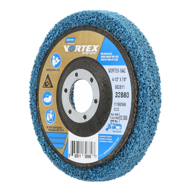 Norton Vortex Rapid Blend AO Arbor Hole Non-Woven Depressed Center