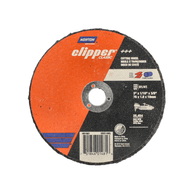 Norton Clipper Cut Off Wheel 3" -3x1-16x3-8