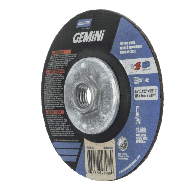 Norton Gemini RightCut Depressed Center Wheel - Type 27
