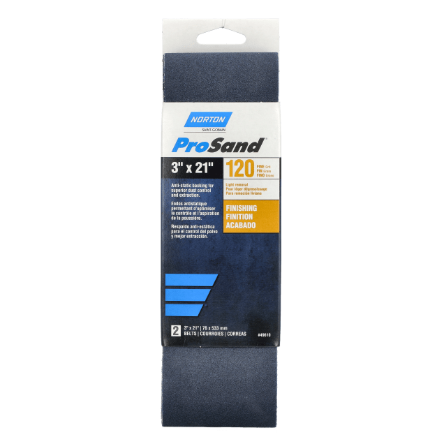 Norton ProSand R831 Zirconia Alumina Portable Belt - 120 Grit - Packaged