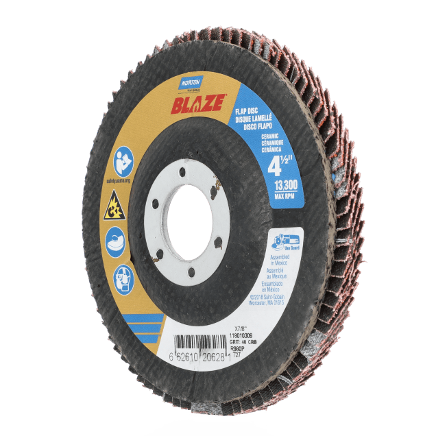 Norton Blaze R980P Ceramic Alumina High Density Flap Disc - Type 27 Fiberglass Back