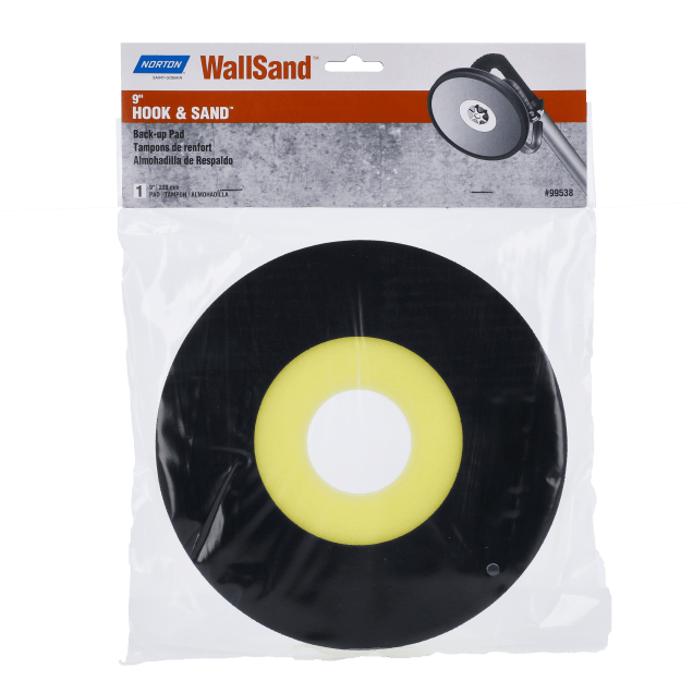Norton Back-up Pad for 9inWallSand Hook & Loop Paper Discs - Packaged