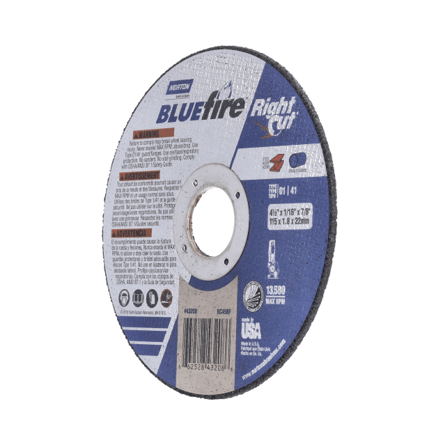 Norton BlueFire RightCut Small Diameter Cut-off Wheel - Type 01/41