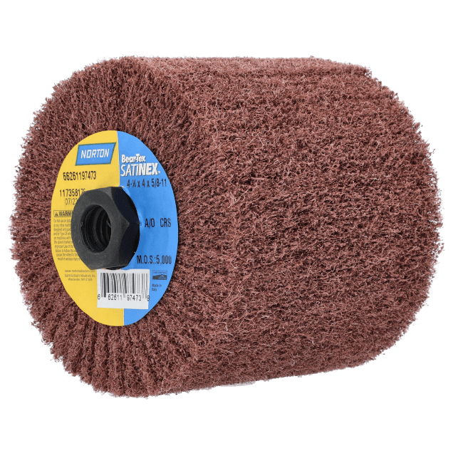 Norton Bear-Tex Satinex Aluminum Oxide Non-Woven Flap Wheel - Coarse Grit