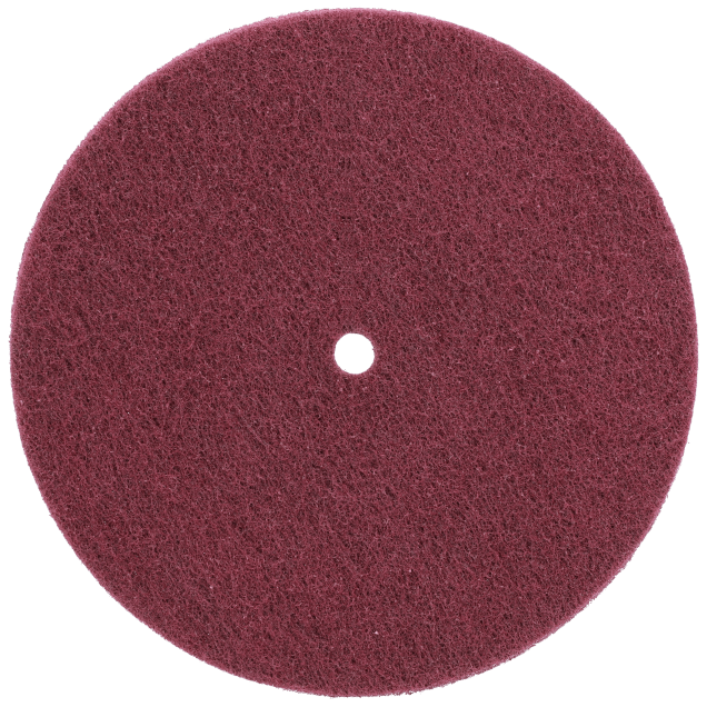 Norton High Strength Aluminum Oxide Non-Woven Disc with Arbor Hole - Very Fine