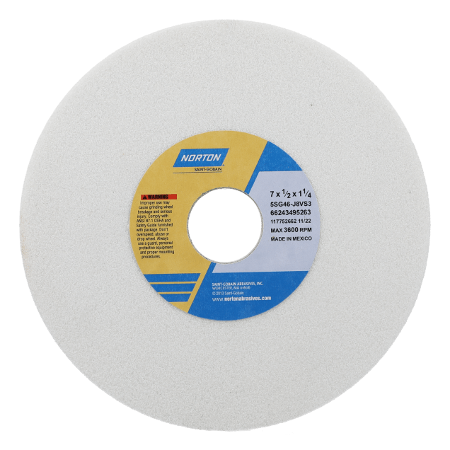 Norton SG Ceramic Alumina Toolroom Wheel - Type 01 - with Vitrium3 Bond
