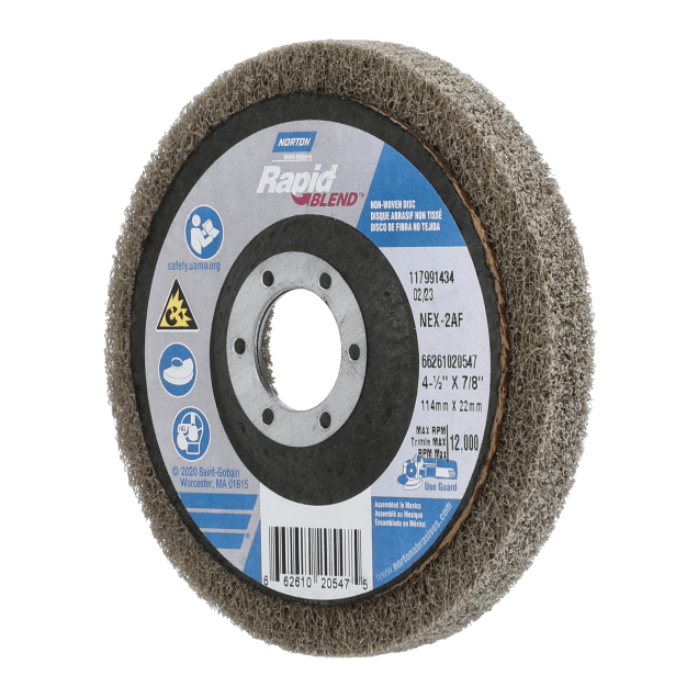 Norton Rapid Blend Non-Woven Depressed Center Discs - NEX-2AF