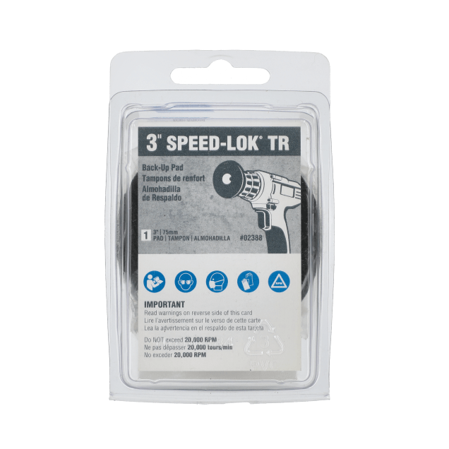 Norton 3" Speed-Lok TR Back-Up Pad