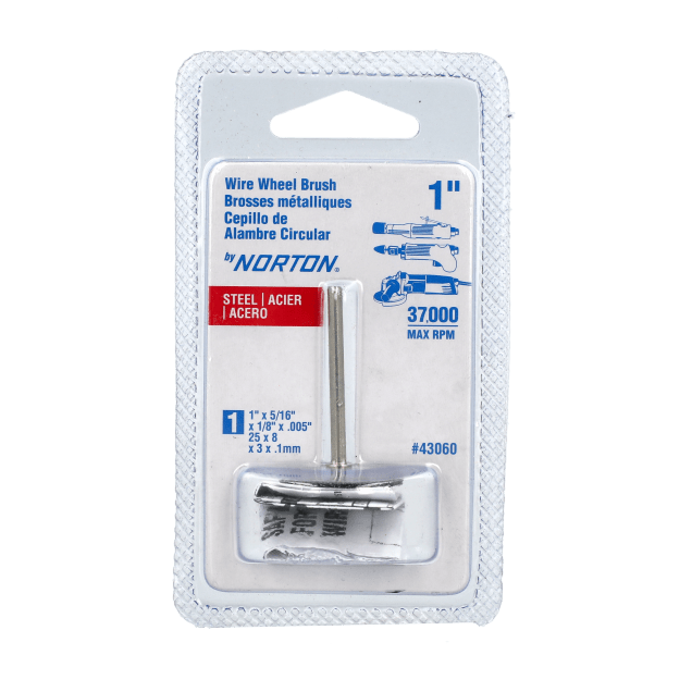 Norton By Norton Crimped Wire Wheel Brush - 1" - Carbon Steel