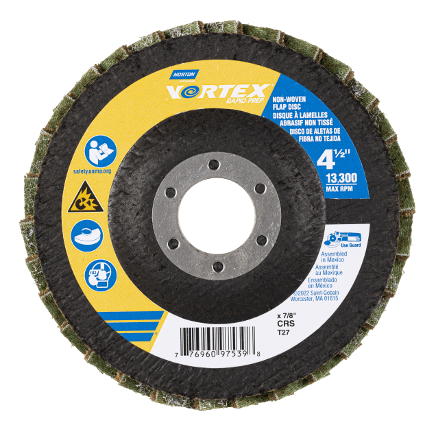 Norton Vortex Rapid Prep Non-Woven Flap Discs