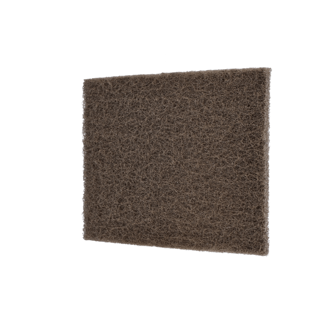 Norton Bear-tex Non-Woven Hand Pad - 6 x 9 - Dark Tan Heavy-Duty Medium Aluminum Oxide