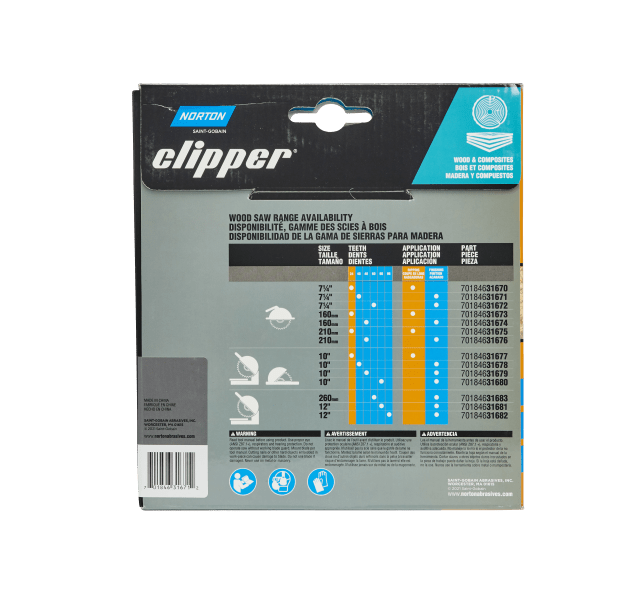 Norton Clipper Wood & Composite Blade for Circular and Table Saws