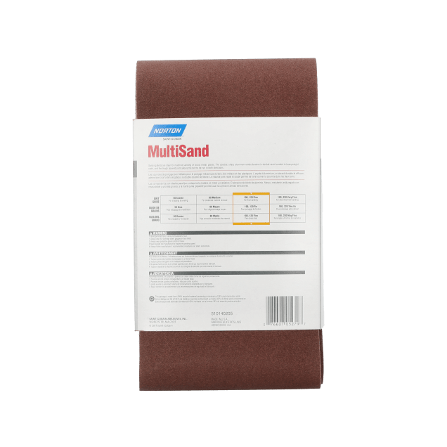Norton Aluminum Oxide Benchstand Belts - 6 x 48 In. - 100 Grit - Handy Packs