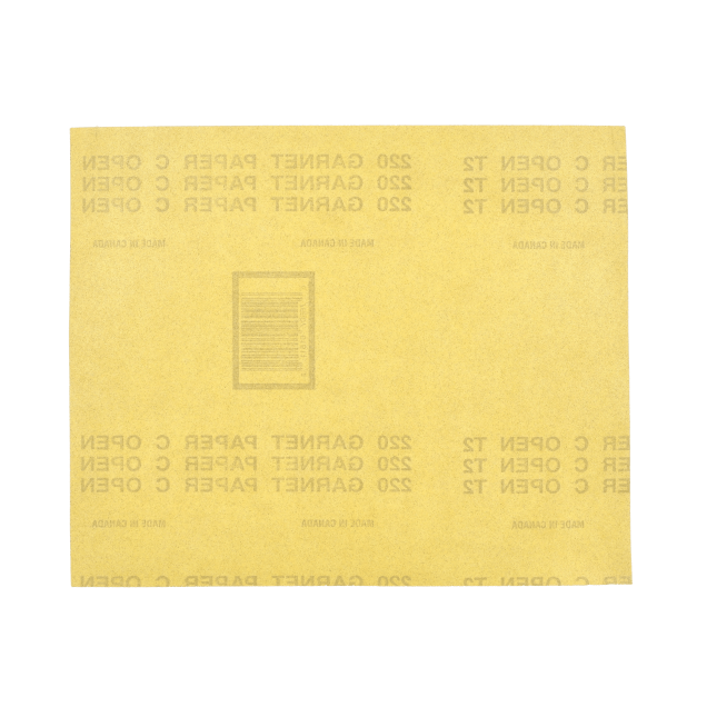 Norton Garnet  Paper Sheet - 9x11 Bulk - 220 Grit