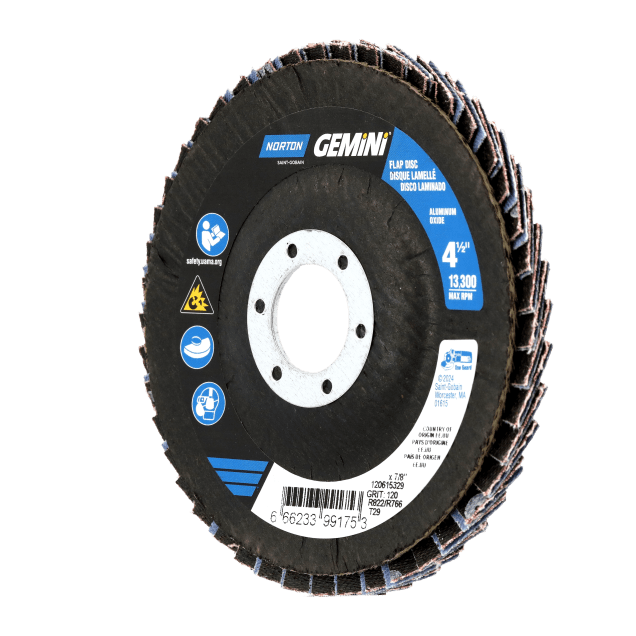 Norton Gemini Aluminum Oxide Flap Disc - Type 29 Conical Fiberglass Back
