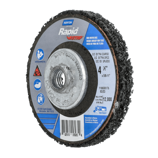 Norton Rapid Strip Non-Woven Silicon Carbide Depressed Center Discs