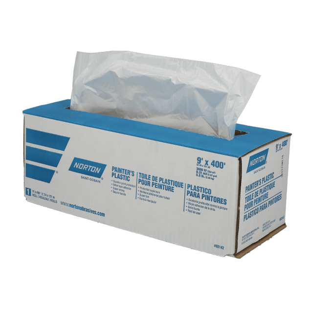 Norton HDPE High Density Plastic Sheeting - 9' x 400' -  31 mil. - Clear