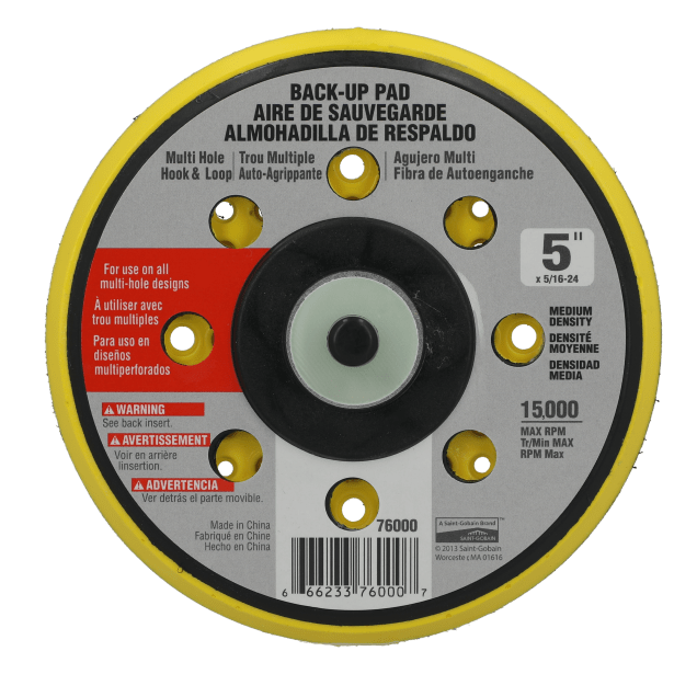 Norton Multi-Air Hook & Loop Back-up Pads with Vacuum Holes for Multi-Air and Multi-Air Cyclonic Paper Discs